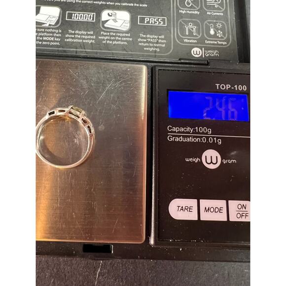 Vintage Helen Andrews peridot hugs and kisses Sterling silver ring size 6.5 - Picture 15 of 15